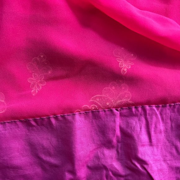 Pink and Cream Party Wear Half and Half Designer Saree - Picture 8 of 8